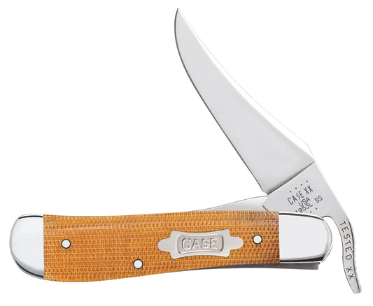 Natural Canvas Micarta® RussLock® Knife Front View