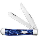 Smooth Blue Pearl Kirinite® Trapper Knife Front View