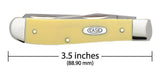 Yellow Synthetic Mini Trapper Knife Dimensions