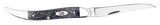 Pocket Worn® Crandall Jigged Gray Bone Medium Texas Toothpick Knife Open