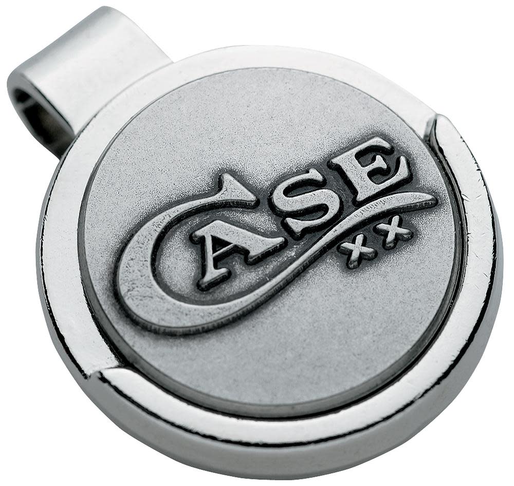 Chrome Golf Ball Marker with Case Logo