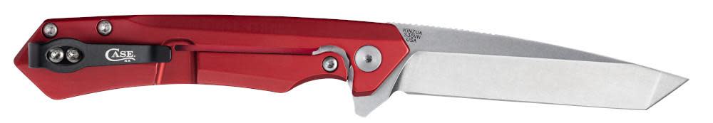 Anodized Aluminum Red Kinzua® Knife Open (Back)