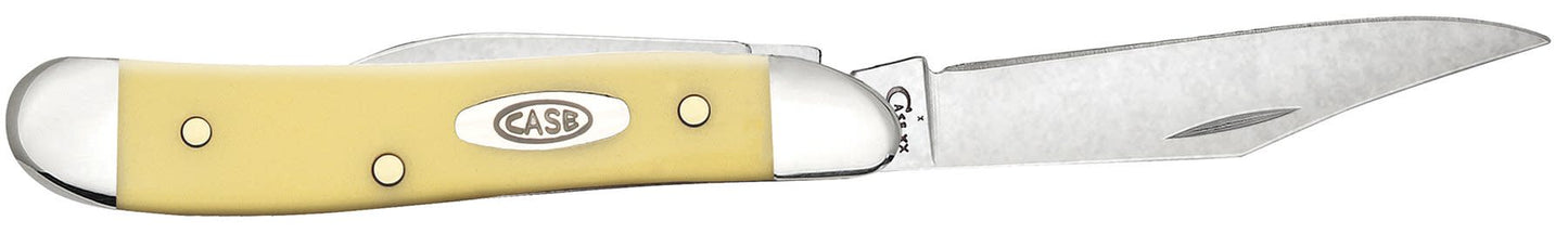 Yellow Synthetic CS Peanut Knife Open