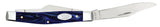 Smooth Blue Pearl Kirinite® Medium Stockman Knife Open