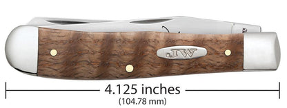 John Wayne Smooth Curly Oak Trapper Knife Dimensions