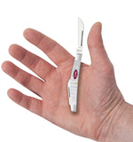 Standard Jig White Synthetic Small Congress Knife in Hand