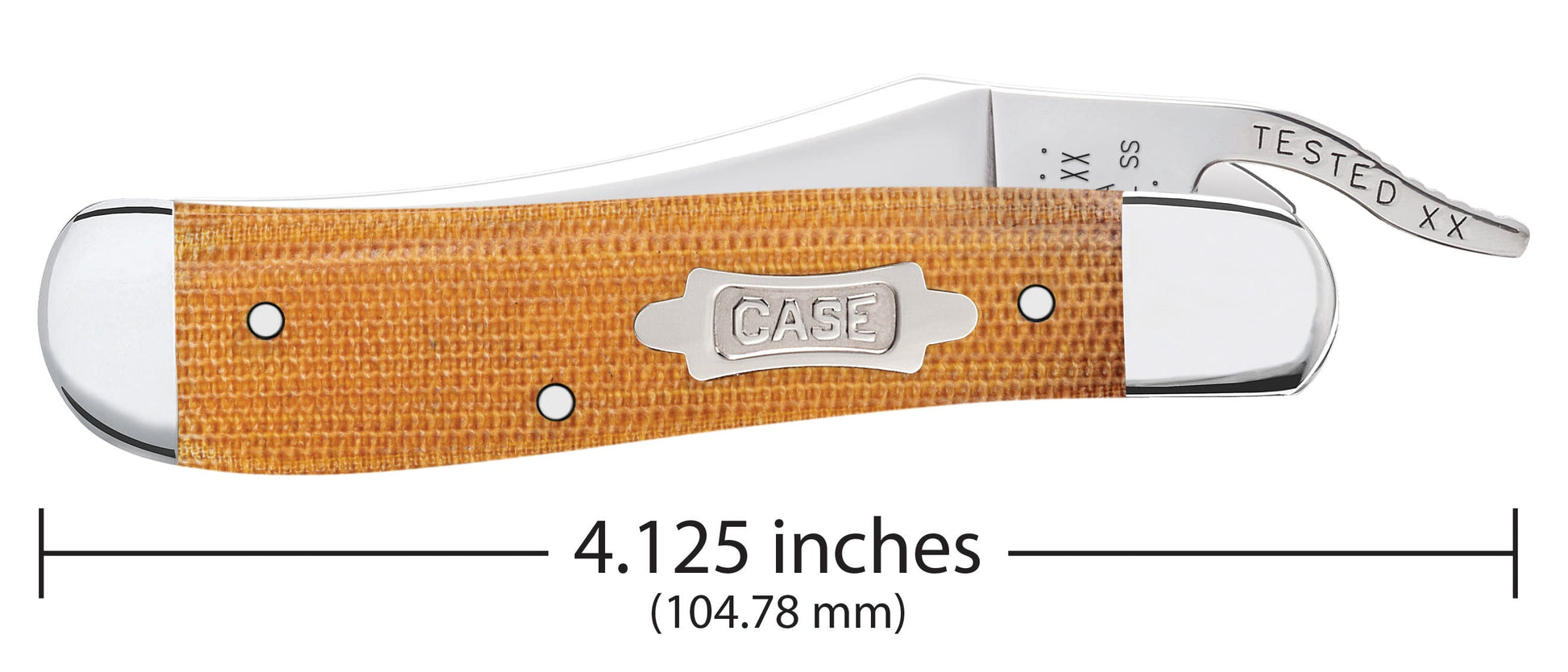 Natural Canvas Micarta® RussLock® Knife Dimensions