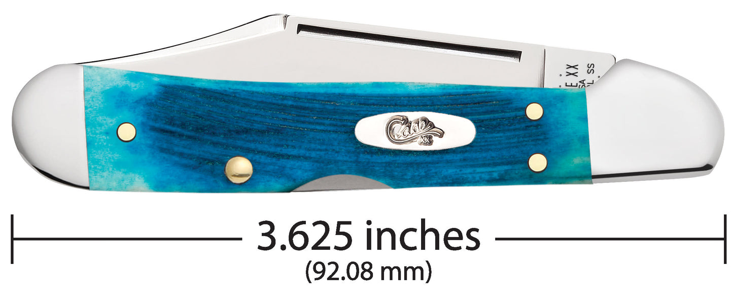 Sawcut Jig Caribbean Blue Bone Mini CopperLock® Knife Dimensions