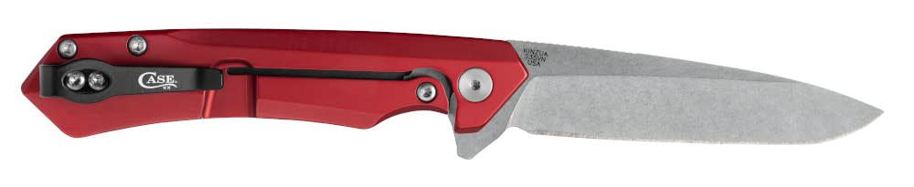 Red Anodized Aluminum Kinzua® Knife Open (Back)