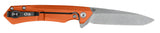 Orange Anodized Aluminum Kinzua® Knife Open in Hand
