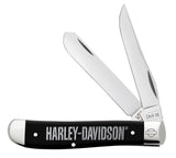 Harley-Davidson® Embellished Smooth Black Synthetic Mini Trapper Knife