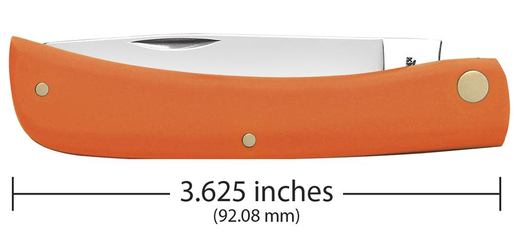 Orange Synthetic Sod Buster Jr® Knife Dimensions
