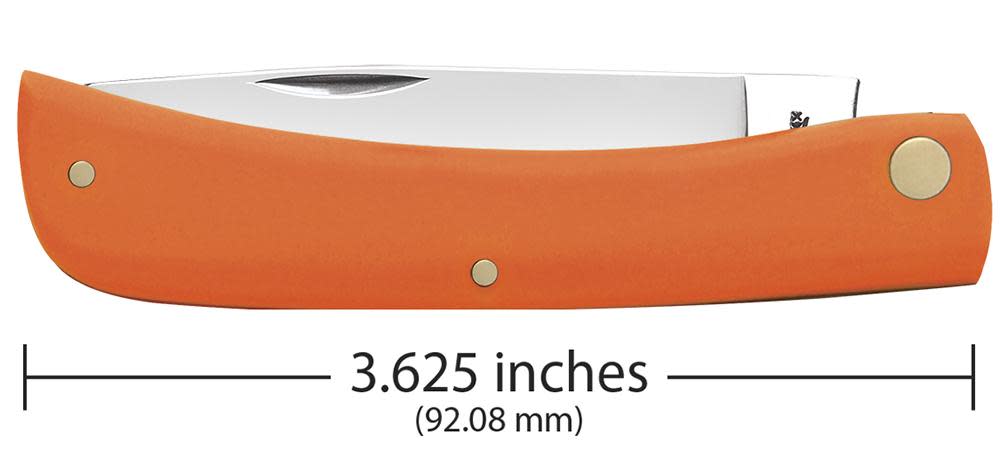 Orange Synthetic Sod Buster® Jr Knife Dimensions