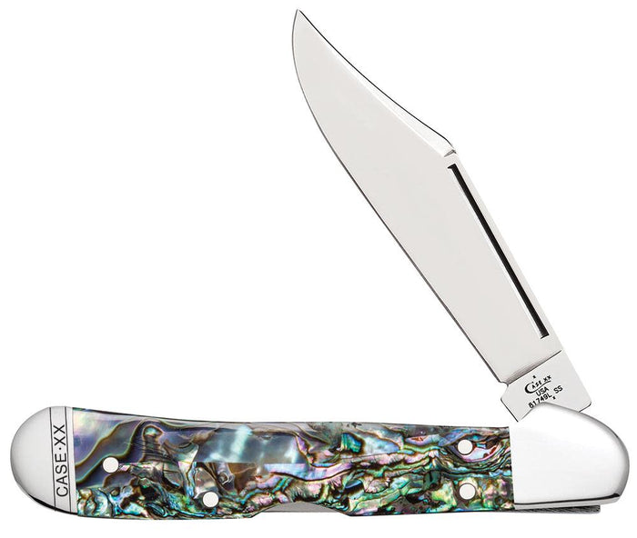 Abalone Mini CopperLock® Knife Front View