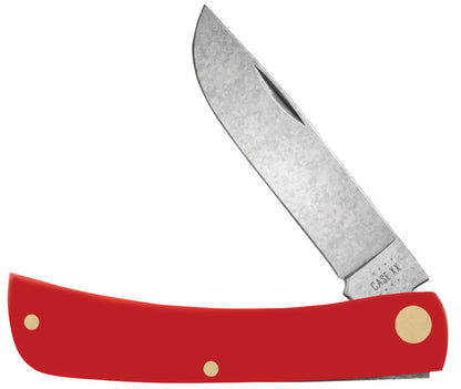 American Workman Smooth Red Synthetic CS Sod Buster® Jr Knife Front View