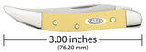 Yellow Synthetic Small Texas Toothpick Knife Dimensions