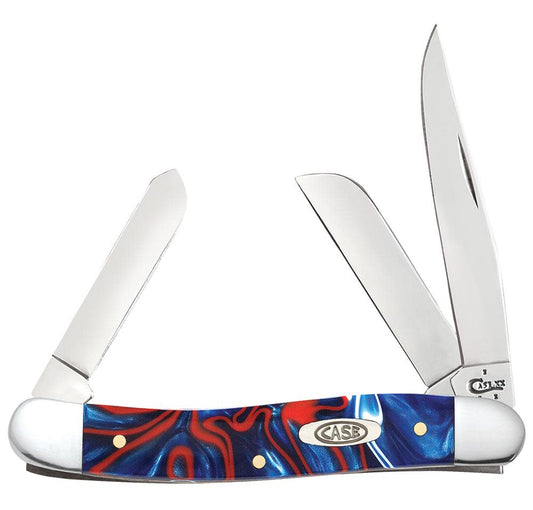 Patriotic Kirinite® Medium Stockman with 3 blades open