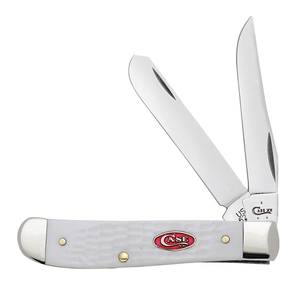 SparXX™ Standard Jig White Synthetic Mini Trapper Knife Front View