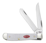 SparXX™ Standard Jig White Synthetic Mini Trapper Knife Front View