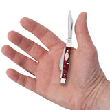 Ruby Stardust Kirinite® Small Stockman Knife in Hand