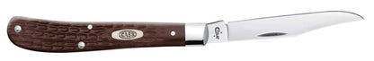 Brown Synthetic Slimline Trapper Knife Open