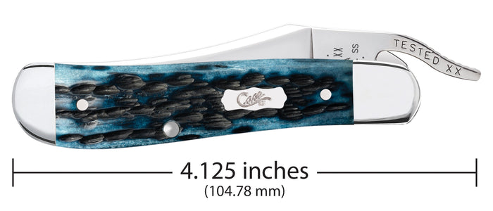 Case® | Pocket Worn® Peach Seed Jig Mediterranean Blue Bone