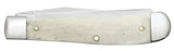 U.S. Navy Embellished Smooth Natural Bone Trapper Knife Closed