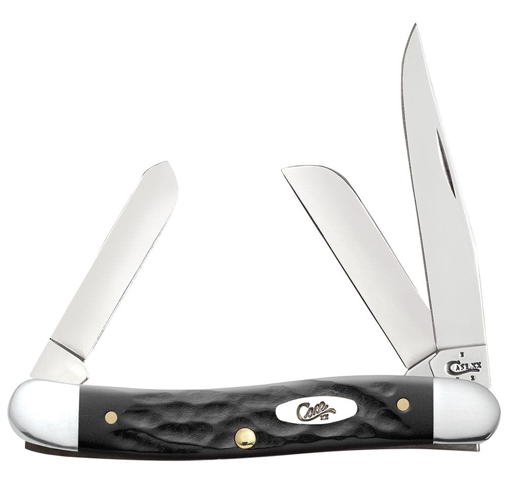 Rough Black® Synthetic Medium Stockman with 3 blades open