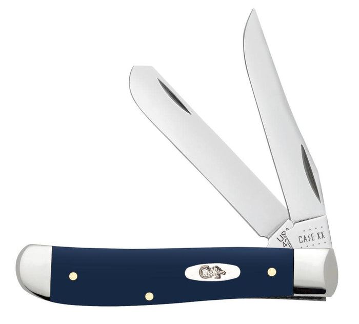 Smooth Navy Blue Synthetic Mini Trapper Knife