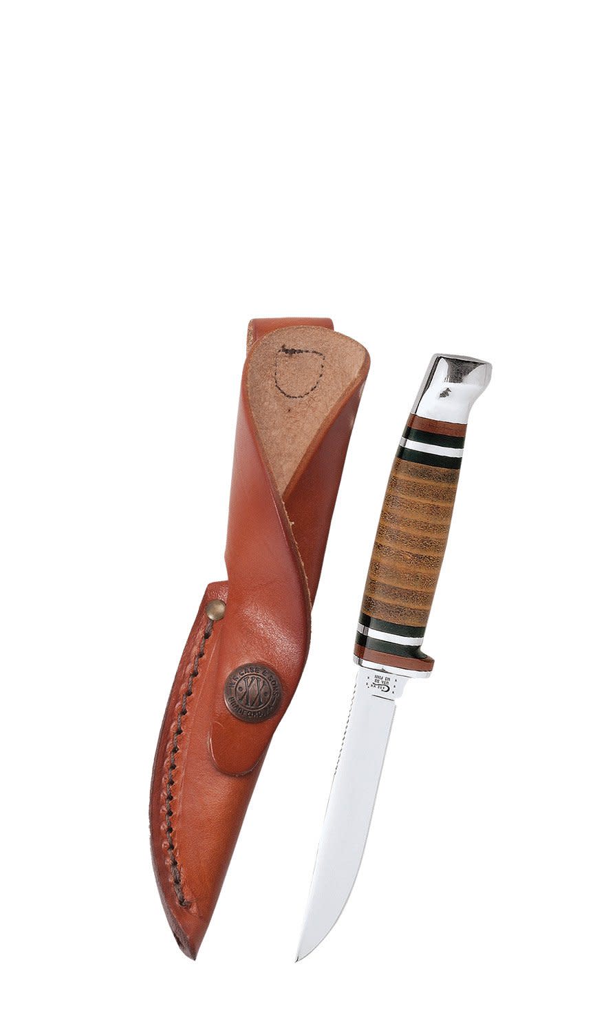 Leather Mini FINN Hunter Knife with Leather Sheath