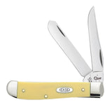 Yellow Synthetic Mini Trapper Knife Front View