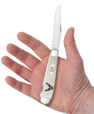 U.S. Air Force™ Embellished Smooth Natural Bone Trapper Knife in Hand