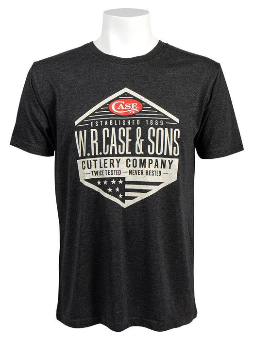 Front view of the W.R. Case & Sons Black T-shirt