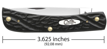 Jigged Rough Black® Synthetic Sod Buster® Jr Knife Dimensions