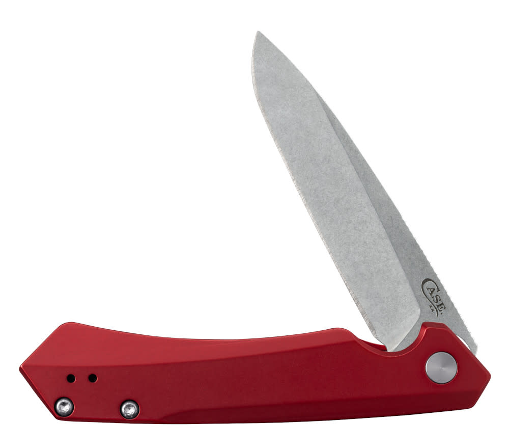 Red Anodized Aluminum Kinzua® with Spear Blade Knife