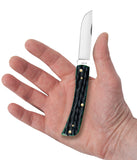 Deep Canyon Jig Hunter Green Bone Sod Buster Jr®  Knife in Hand