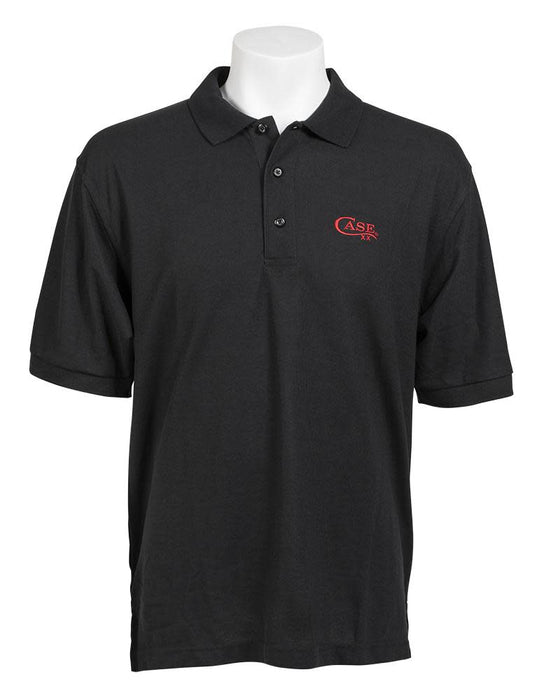 Case Black Polo Shirt with Red Case Logo
