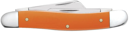 Smooth Orange Synthetic Medium Stockman Knife Closed