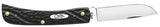 Jigged Rough Black® Synthetic Sod Buster Jr® Knife Open