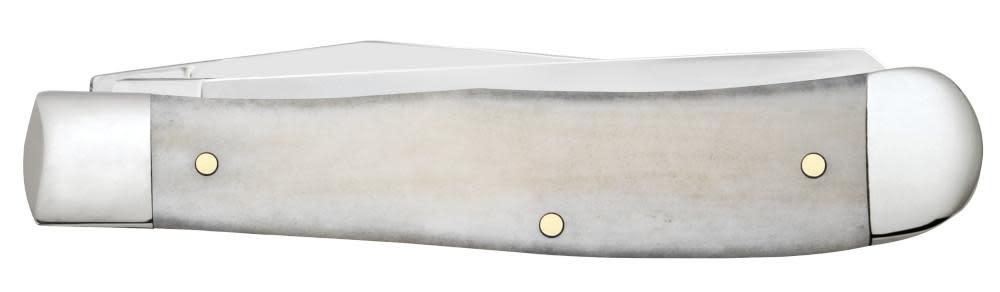 War Series WWII Embellished Smooth Natural Bone Trapper Knife Closed