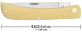 Yellow Synthetic Sod Buster® Knife Dimensions