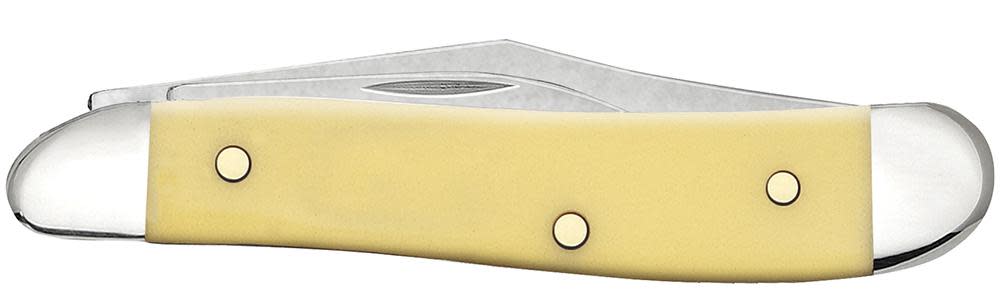 Yellow Synthetic CS Peanut Knife Closed