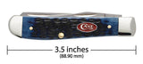 Rogers Jig Navy Blue Bone Mini Trapper Knife Dimensions