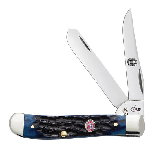 Scouting America™ Eagle Scout® Gift Tin Standard Jig Blue Bone Mini Trapper Knife Front View