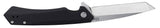 Black Anodized Aluminum Kinzua® Knife Open with 1 blade - Back View