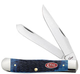 Rogers Jig Navy Blue Bone Trapper Knife Front View