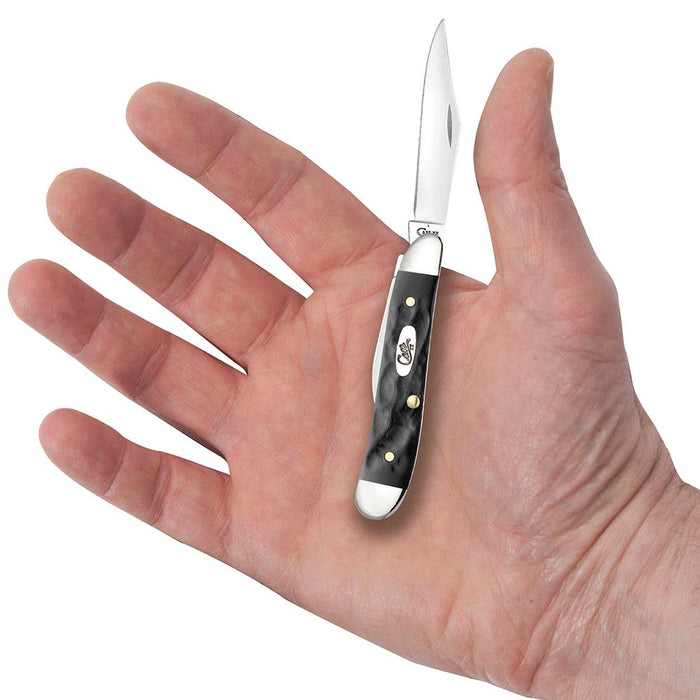 Case®  Jigged Rough Black Synthetic Peanut Knife –