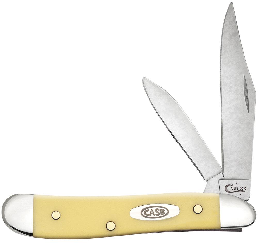 Yellow Synthetic CS Peanut Knife Front View