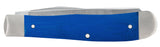 Smooth Blue G-10  Trapper  Knife Closed