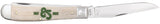 Ducks Unlimited® 85th Anniversary Embellished Smooth Natural Bone Trapper Knife Open